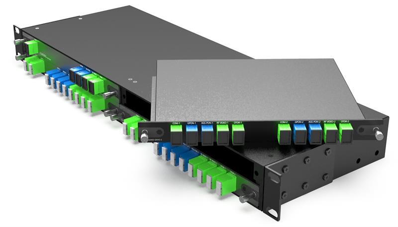 4CH WDM GPON XGS-PON RF Video And OTDR Plug-in LGX Box