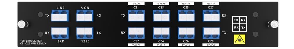 8CH DWDM MUX DEMUX Dual Fiber